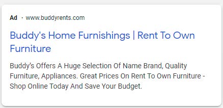 Buddy's Marketing Packages Ads